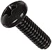 Steel Pan Head Machine Screw, Black Oxide Finish, Meets ASME B18.6.3, #2 Phillips Drive, #8-32 Thread Size, 1/2" Length, Fully Threaded, Import (Pack of 100)
