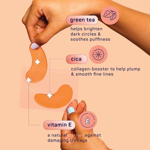 SpaLife Beauty Bright Eyed Undereye Masks | Hydrogel Eye Patches for Dark Circles, Puffiness, & Dullness with Vitamin E, Green Tea | 2-in-1 Skincare | 32 Pairs - Image 4