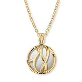 halskette gold 18 karat MIT LIEBE HANDGEMACHT - Unser filigran ausgearbeiteter Kugelanhänger mit weißer Glasperle ist dank ausgesuchter handwerklicher Qualität einzigartig in seiner Form und Beschaffenheit