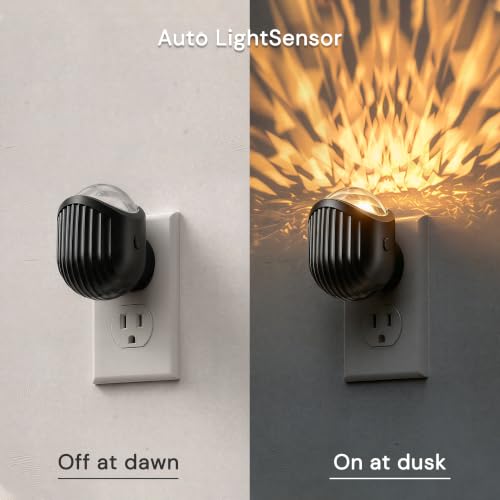 Image of L LOHAS LED Night Lights Plug into Wall, 4 Pack Projector Night Light | Dusk to Dawn Sensor, 3000K Soft White Dimmable Night-Lights, 180 Rotating Plug in Nightlight for Bedroom Hallway Room Decor