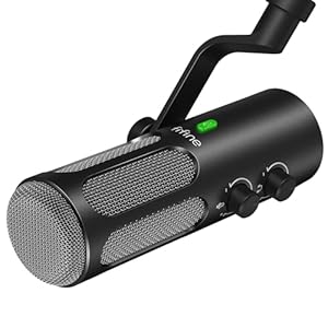 FIFINE XLR/USB Microphone Podcast, Studio Dynamic Microphone for Streaming, USB Recording Microphone XLR, PC Mic All Metal with Mute Button, Headphone Jack, for Vocal Voice Over-AmpliTank Tank3