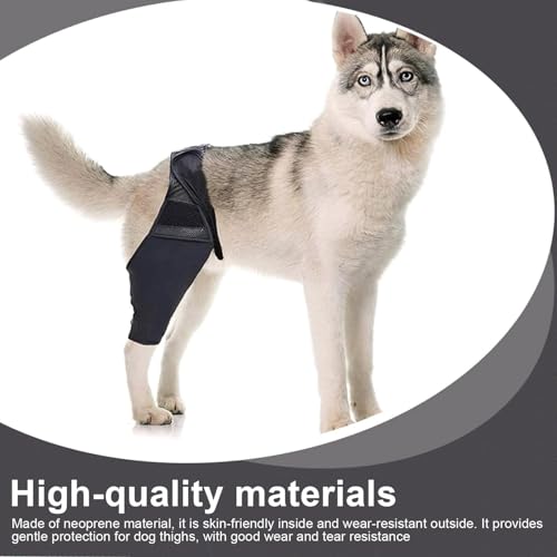PARFCO Leckschutz Hund Hinterbein, Hunde Kniebandage Hinterbein für Vorder und Hinterbeine, Schwarz Leckschutz Hinterbein Hund für Ellbogenschutz Stütze, XL