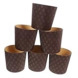 ELAYARD 25 Stück Teiliges Panettone Papierbackförmchen Fett und Wasserabweisende Muffin und Cupcake Liner für Party Backen Wellenförmige Papierförmchen für Kuchen und Gebäck