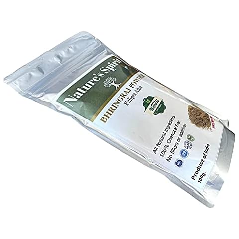 100% Natural Bhringraj Powder Eclipta Alba Fully Certified 100g Hair Skin Cleanse 100% No additives Chemical Free Export Grade 100g Cover