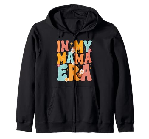 In My Mama Era Groovy Retro Divertente Festa della Mamma Donne Felpa con Cappuccio