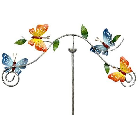 Butterfly Family Metal Garden Wind Spinner Cover