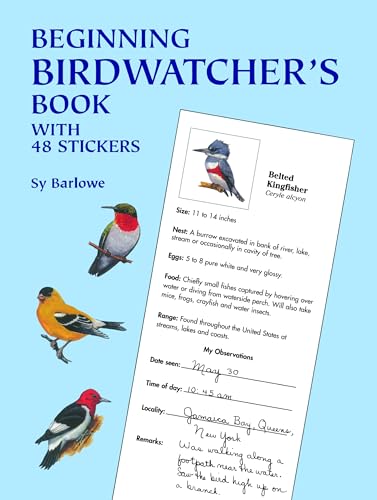 Beginning Birdwatcher's Book: With 48 Stickers (Dover Kids Activity Books)