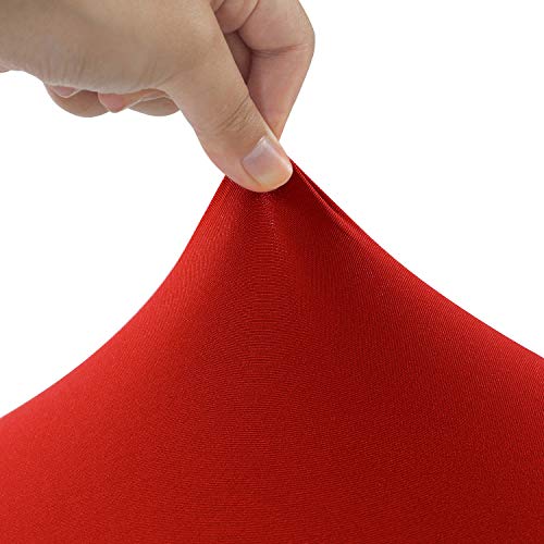 Image of Peomeise 2PCS 6FT Spandex Table Cover Rectangular Stretch Spandex Tablecloth (Red,6FT)