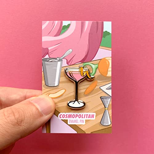 Image of Classic Cocktail Cute Enamel Pins for Bartender Aprons, Jackets, Backpacks and Purses, Shirt and Suit Lapels, Button Badges Brooch Fashion Jewelry