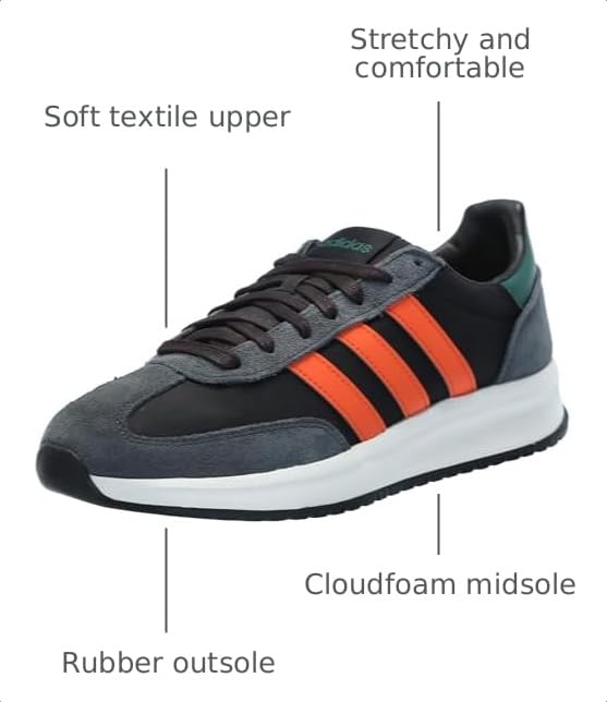 Image of adidas Mens Run 70S 2.0 Lace Up Sneakers Shoes Casual - White