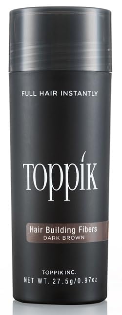 Toppi Hair Building Fibers,Cover Bald Spots, Increase Volume anssd fullness,for Men and women,27.5 gms Dark Brown-image-13
