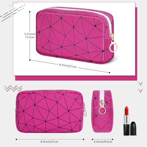 Image of Likesing Tampon Holder for Purse, Leather Period Bag Sanitary Napkin Storage Bag for Girls Womens, Portable Feminine Emergency Pad Period Pouch(Rose red)