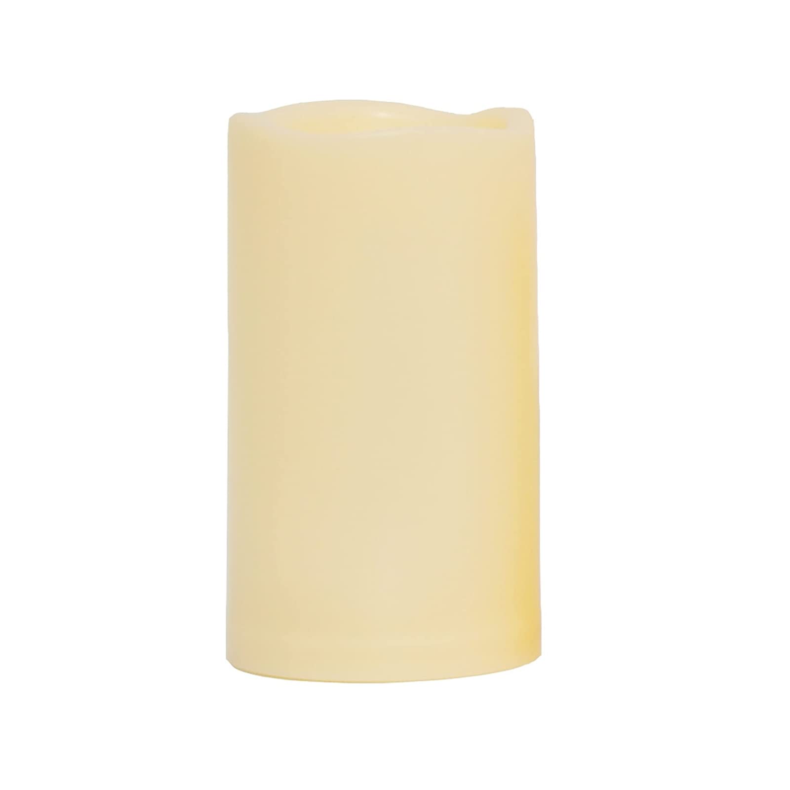 3'' x 6'' Outdoor Battery Operated Flameless Candles with Timer Flickering Pillar Waterproof Candle Plastic Electric LED Lights for Wedding Party Halloween Thanksgiving Christmas Decoration