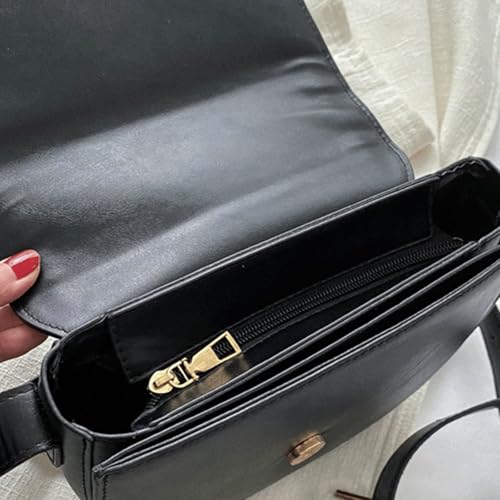 Saddle Crossbody Bags for Women Trendy Crescent Bag with Studs Detail Retro Mini Travel Shoulder Handbag4