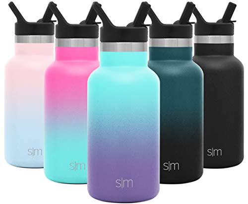 Simple Modern Kids 12oz Ascent Water Bottle with Straw Lid - Stainless Steel