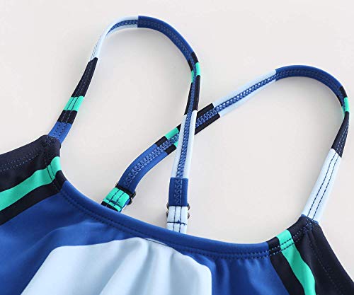 Image of Girls Two Piece Swimsuits Rainbow Bikini Sets Adjustable Strap Bathing Suits