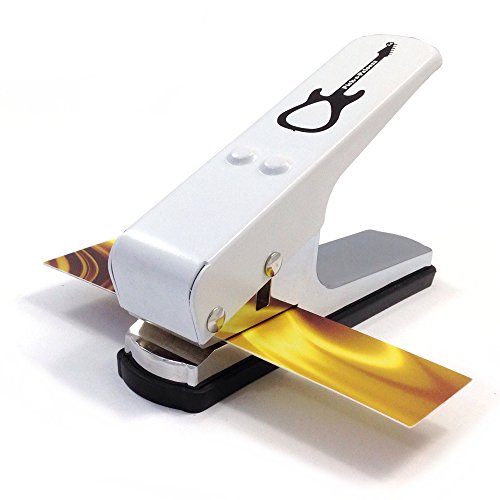 Pick-A-Palooza Diy Guitar Pick Punch Gift Pack - The Premium Guitar Pick Maker - Includes Leather Key Chain Pick Holder, 4 Pick Strips And A Pick File - White #TOP2