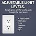 Legrand radiant Adjustable LED Night Light Outlet, Nightlight Electrical Outlets, Tamper Resistant, Safe for Kids, White, NTL885TRWCC6