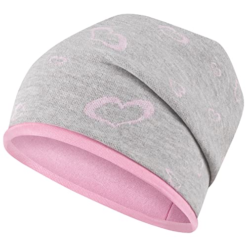 Mütze Beanie Mädchen Übergangsmütze Herzen Punkte Kreise, Größe:...