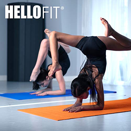 Hello Fit Kid-Friendly Yoga Mat, Economical 10 Pack, 68X24 Inches, 4Mm Thick, Easy To Clean, Non-Slip Texture, Orange #TOP6
