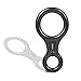 Wohlstand Figura 8 Escalada Descenso 8 Anillo de Rappel Descensor 35KN Escalada Rappel Descensor Aluminio Alloy Descensor Rescate para Escalada En Roca Herramientas Deportivas Al Aire Libre Negro