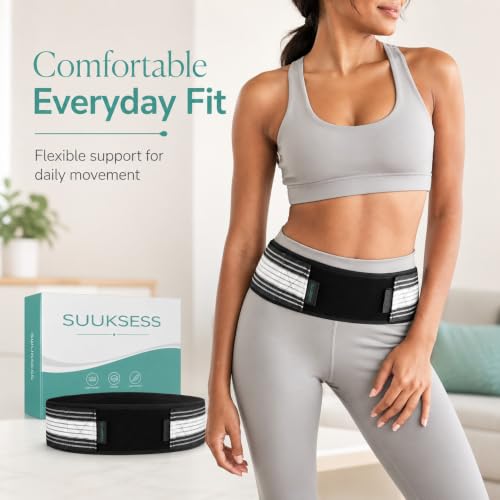 Image of Sciatica Pain Relief Belt for Men and Women, Sacroiliac Si Joint Hip Belt for Back Pain, Pelvic Support Belt, Cotton Umbilical Hernia Support Brace