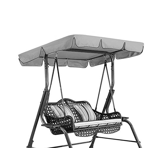 Silla Giratoria Cubierta Superior del Asiento Impermeable a Prueba De Lluvia Anti UV Protección contra El Polvo Protector Protector De La Cubierta Superior del Toldo Giratorio Reemplazo(Gris)