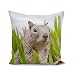 Fabulous - Federa per Cuscino, 40 x 40 cm, Motivo: Marmotte nell'Erba, Motivo: Animali Selvatici