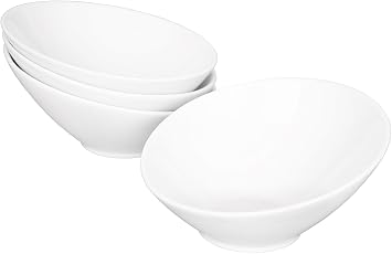 Salad Bowls,White Porcelain Soup Bowl,Suitable for use Dipping,Sauces,Ice Cream,Dessert,Small Side Dishes,Salad,Cereal, Rice-Microwave,Dishwasher and Oven Safe 6.9 Inch