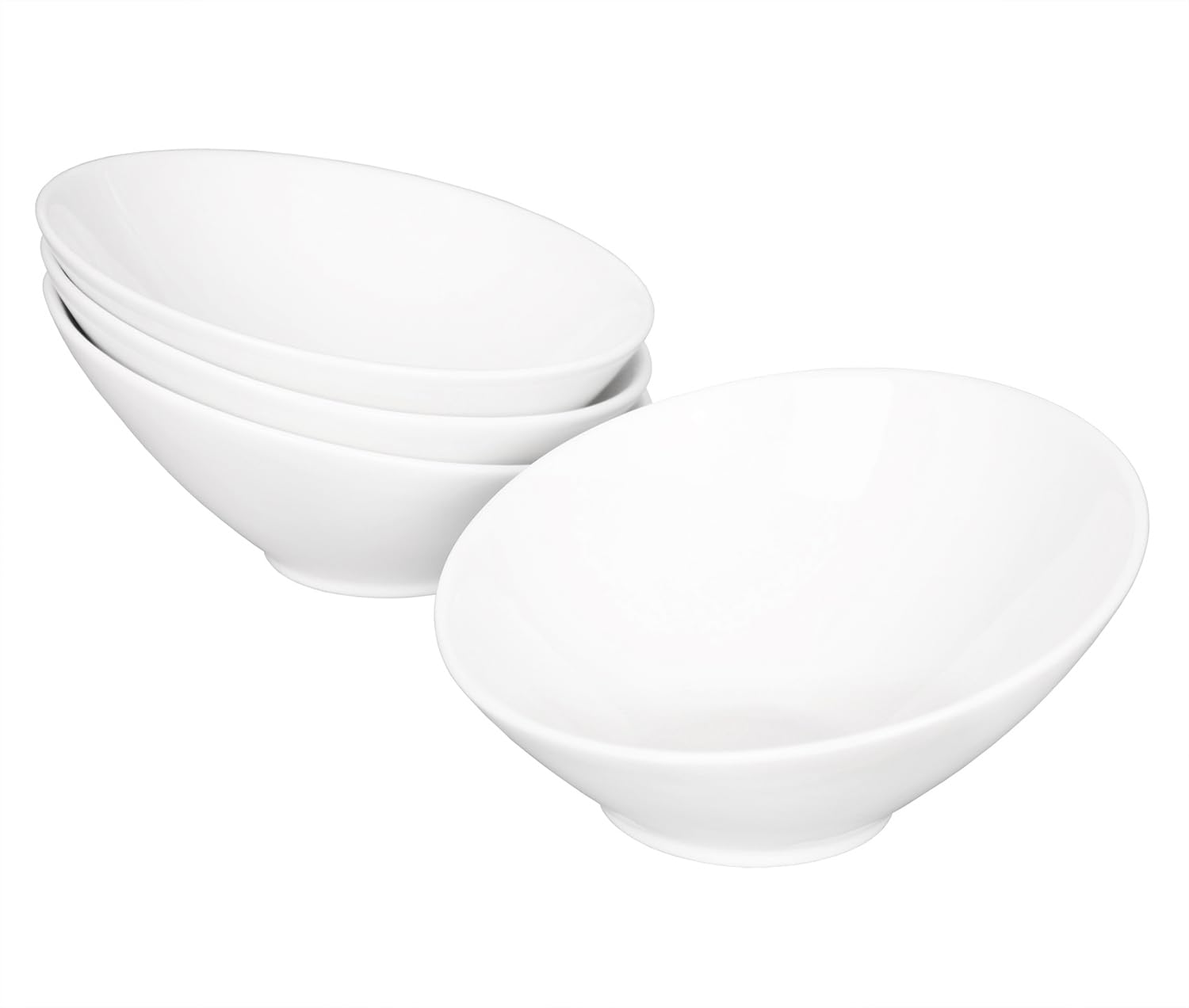 jinsongdafa Salad Bowls,White Porcelain Soup Bowl,Suitable for use Dipping,Sauces,Ice Cream,Dessert,Small Side Dishes,Salad,Cereal, Rice-Microwave,Dishwasher and Oven Safe 6.9 Inch
