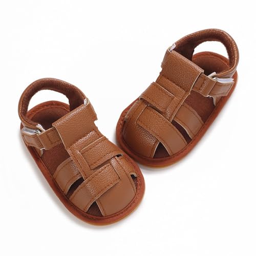 Toddler Boys Girls Closed Toe Sport Sandals Unisex Outdoor Water Shoes Lightweight Non-Slip Leather Slide Sandal2