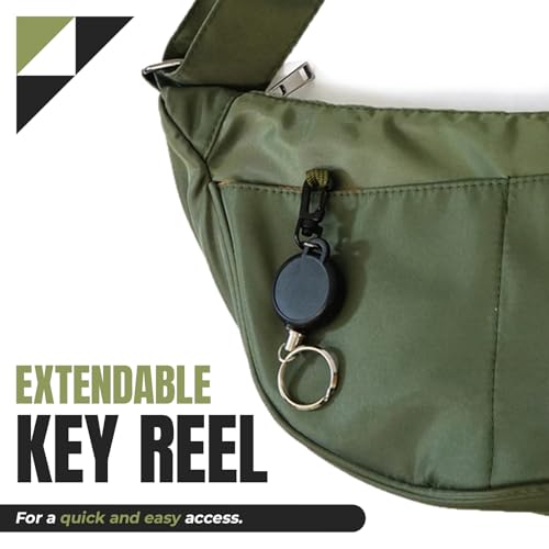 Womens Mens Crossover Body Bag Crossbody Crescent Bag Hobo Sling Half Moon Purse Shoulder Bag (Khaki)4