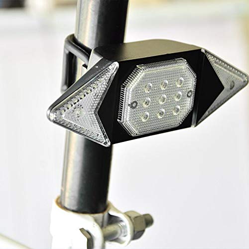 mewmewcat Luz traseira de bicicleta com controle remoto sem fio recarregável luz traseira de bicicle