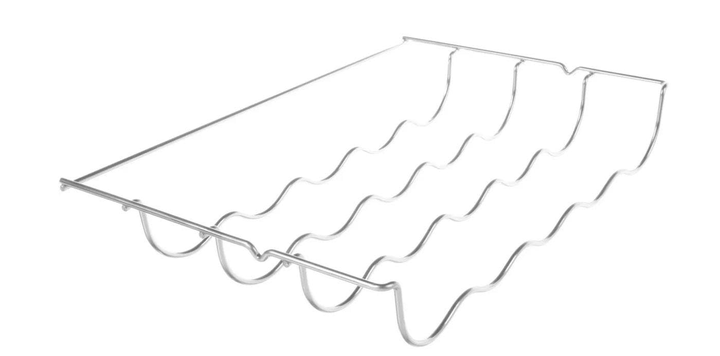 Scaffale cromato per bottiglie di vino, compatibile con frigorifero e congelatore Samsung