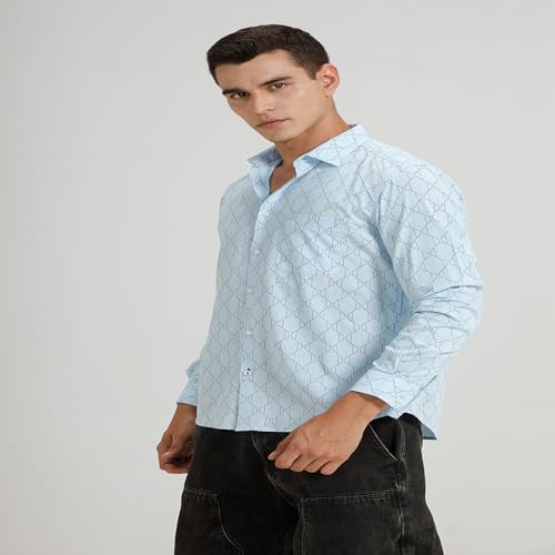 Image of BASICS Cotton-Linen Blended Men's Shirt | Slim Fit | Everyday Smart Casual Wear | Full Sleeve