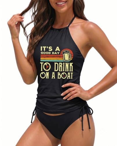 essential cocoon Funny Graphic Tankini Swimsuits Tummy Control 2 Piece