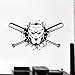 Mazza Da Baseball Decalcomania Da Muro Angry Dog Patrol Garage Car Decor Adesivo Per Porte E Finestre Adesivi In ​​Vinile Soggiorno Creativi Per Interni Murale 42 * 73 Cm