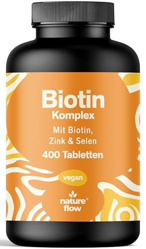 Biotin hochdosiert - 10.000 mcg - 400 Tabletten - Komplex mit Zink & Selen - Vegan & produziert in Deutschland - Verpackung kann variieren
