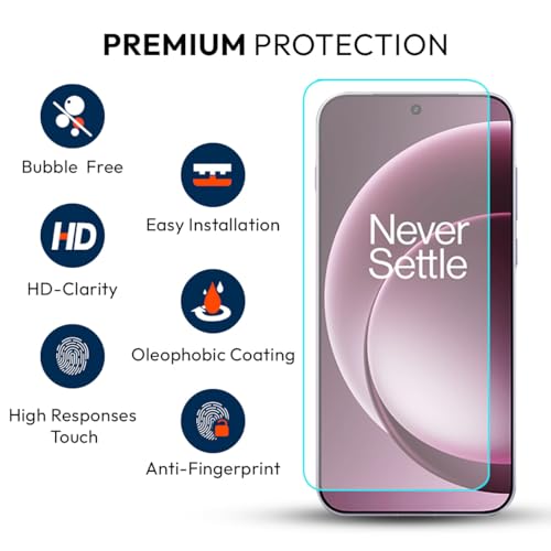 Image of KAPAVER GT EasyDo Tempered Glass Screen Guard Protector for (OnePlus 15 (Film Matte) (2 Pack)) Clear