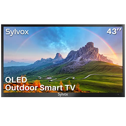 Image of SYLVOX 43 Inch Outdoor TV, Smart TV with Alexa Built-in 4K UHD High Brightness QLED TV, Bluetooth and WiFi Support, Waterproof Suitable for Outdoor Use (DeckProQLED Series)