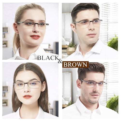 Image of 4 Packs Blue Light Reading Glasses 3x Men Womens UV Blocker Computer Readers Blocking Glare Magnification 1.0 1.25 1.5 1.75 2.0 2.25 2.5 2.75 3.0 3.5 4.0