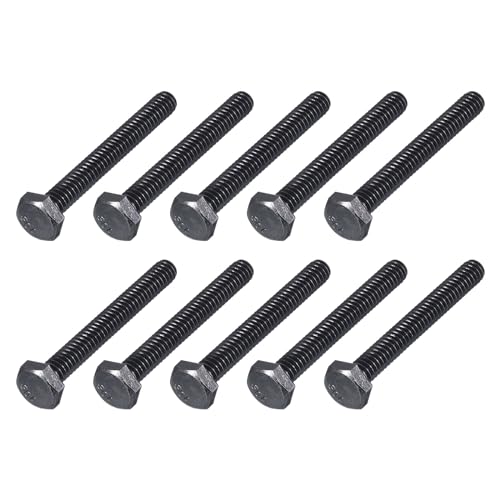 Image of METALLIXITY Hex Head Bolts (1 /4-20 x 2) 10Pcs, 304 Stainless Steel 18-8, Fully Threaded, External Hex Drive, Hex Head Screw Bolt, Black Oxide