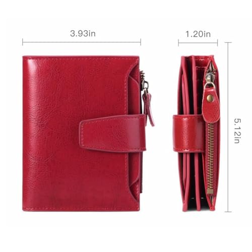 Small Money Organisers Women's Money Clips Wallets Genuine Leather Card Cases Purses Blocking Wallet Handbags (Brown)3