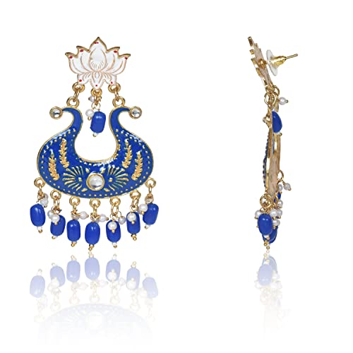 Image of Nilu's Collection Handmade Antique Designer Floral Jhumka for Women & Girls | Made of Brass | Any occasion, festival, function