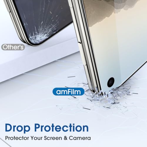 2-Pk amFilm OneTouch iPhone 13-18 Tempered Glass Screen Protectors - image 6