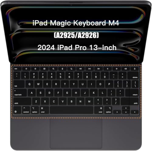 Image of OJOS Premium Ultra Thin Keyboard Cover for Apple 13 Inch iPad Air 13 M3 (2025) & iPad Pro M4 (2024) with Magic Keyboard, 13 inch iPad Pro Protector Skin Accessories, US Keyboard Layout