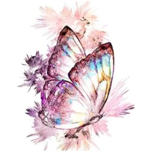 Pintura de diamante cuadrado 5D mariposa 40x50cm para manualidades bordado cristal estrás mosaico piedras square diamond painting accesorios adultos y niños puzle diamantes para decoración de salón
