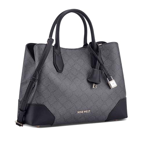 Buy NINE WEST Brooklyn Jet Set Satchel, Black at Amazon.in