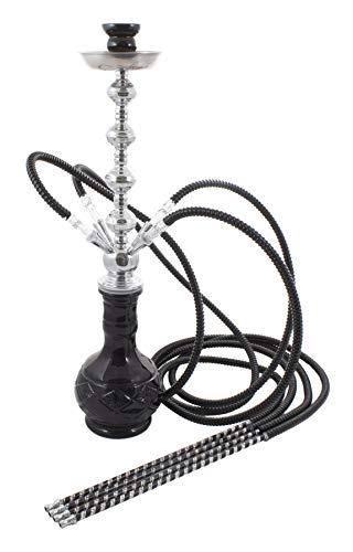 4 Manguera 65 cm Hookah Shisha Narguile agua tubo vidrio fumar venta H-0177