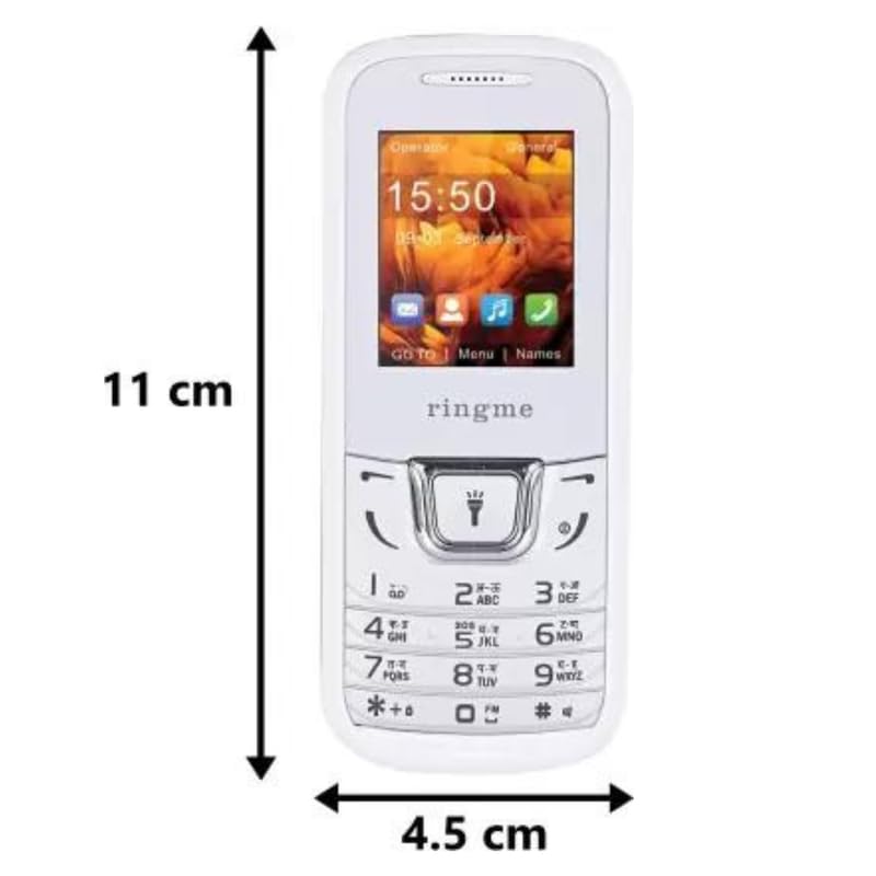 Ringme 1282 Keypad Mobile Phone with 32 MB RAM 4.32 cm (1.7 inch) Display, 0.3MP Rear Camera, Long Lasting 1000 mAh Battery Basic Mobile Phone (White) 5 410jnqvcNGL
